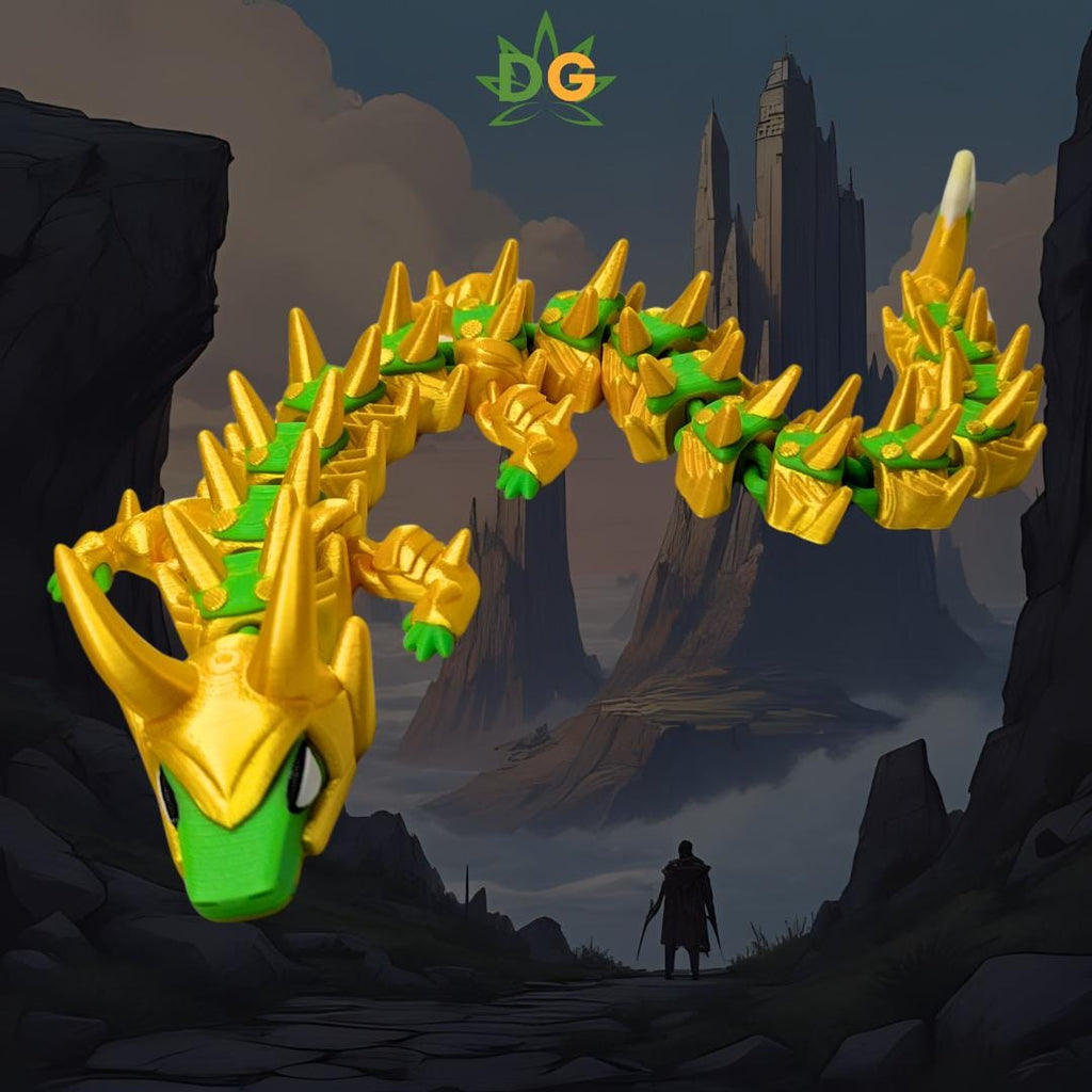 Golden Armored Green God Dragon Flexi