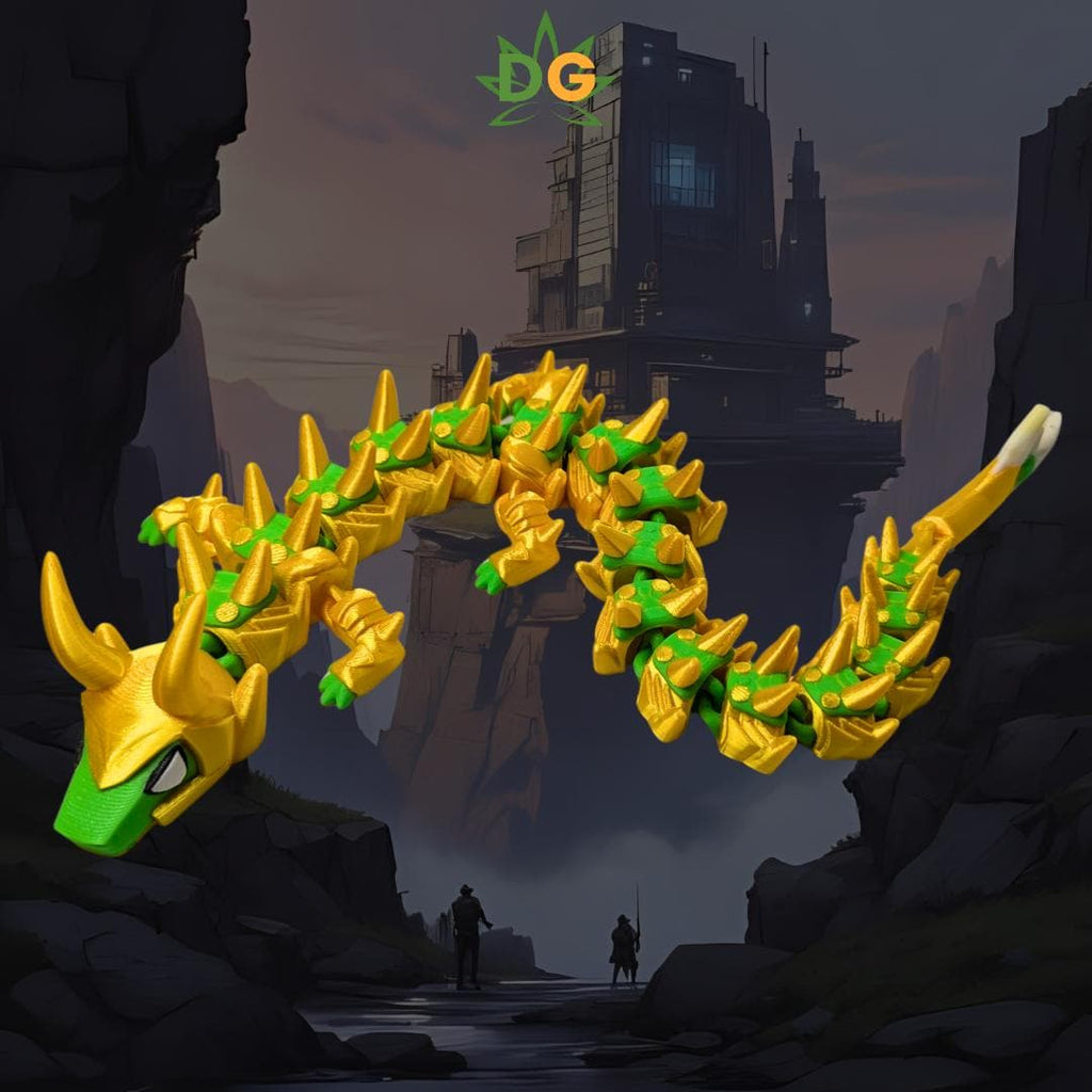Golden Armored Green God Dragon Flexi