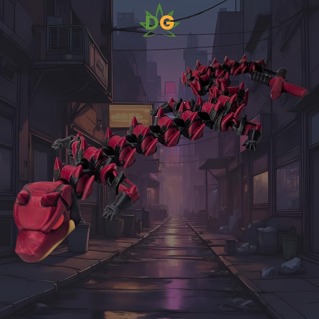 Articulated Gothic Devil Dragon Flexi