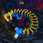 Articulated Flexi Golden Spiked Mutant Dragon