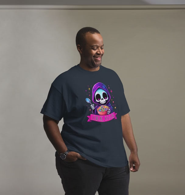 Cute Reaper Cereal Shirt | Halloween Humor Apparel | Unique Gothic Foodie Tee | Spooky Vibes | Halloween