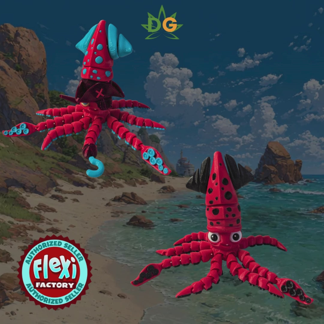 Flexi Factory Pirate & Spotted Squid